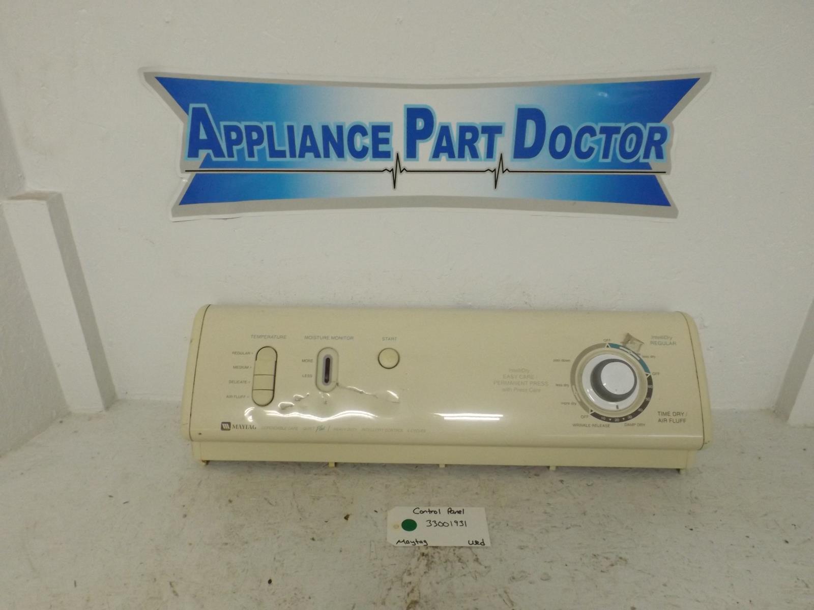 Maytag Dryer 33001931 Control Panel Used Maytag Dryer 33001931 Control Panel Used